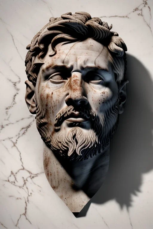 Ultra Realistic image, roman sculpture, white marble material, Lionel Messi, Laurel leaves wreath, miguel angel style, chisel style, emperador, waist up portrait, ultra hd, perfect texture, epic, celestial, cinematic lighting, God light, god rays, 4k resolution, smooth details, ornate details, soft lighting, unreal engine 5, marble background.