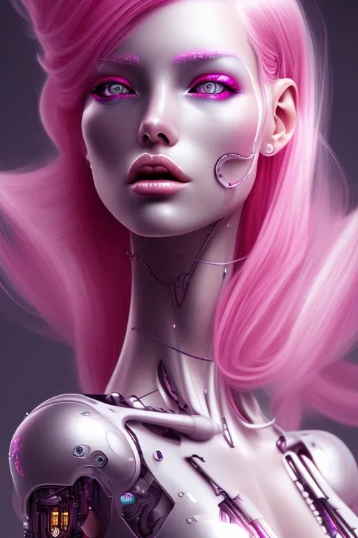 cyborg, pink hair, sexy, perfekt, real, dream