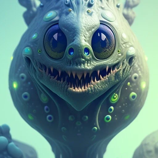 Cute fluid ink creature, big black eyes, unreal engine 5, 8k resolution, photorealistic, ultra detailed