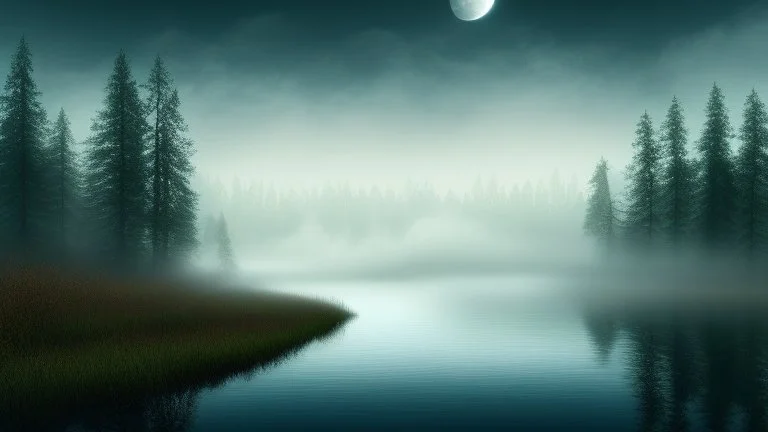 fog over the lake