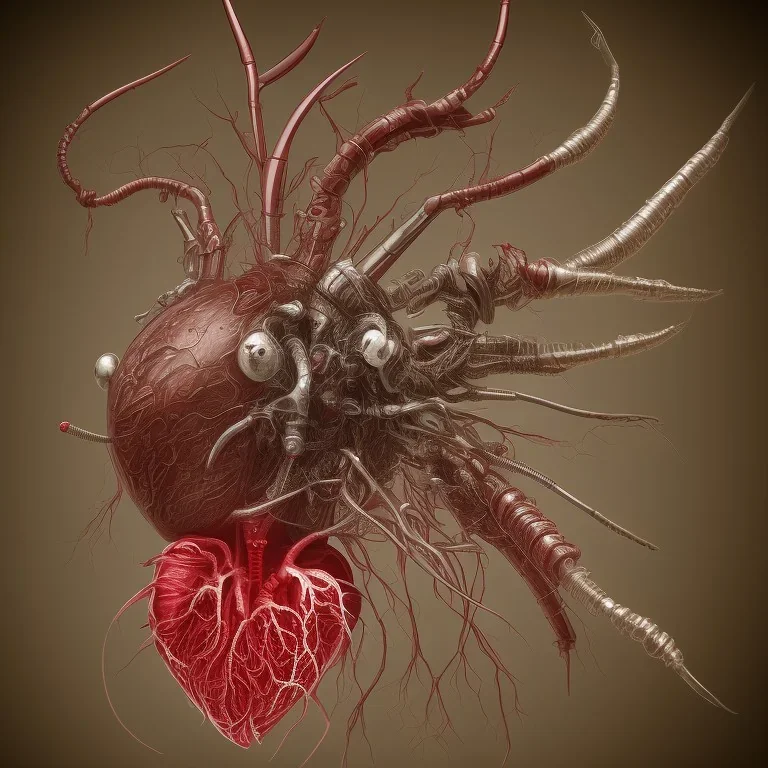 mechanical insect human heart, blood