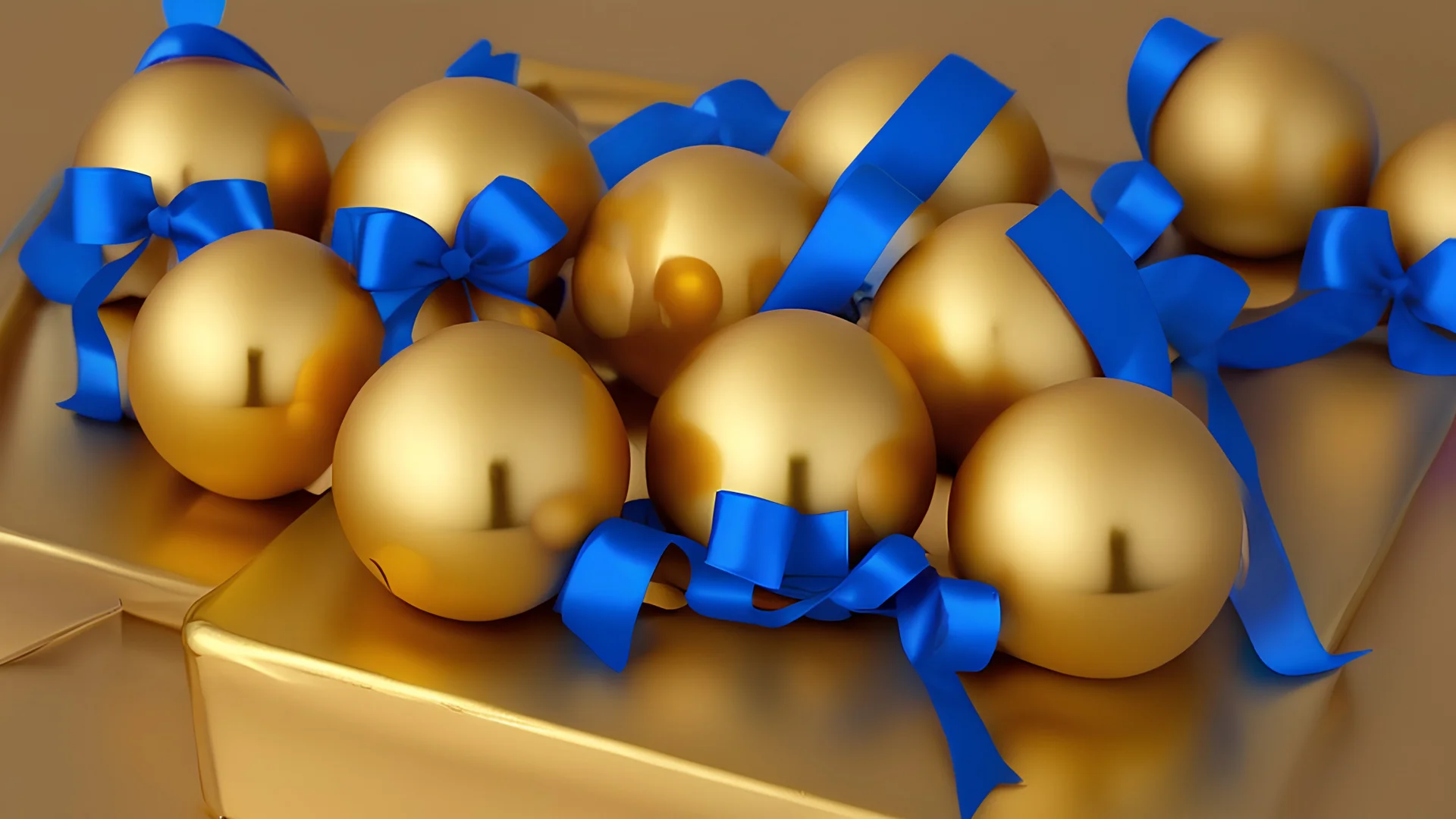 happy birthday gold and white balls