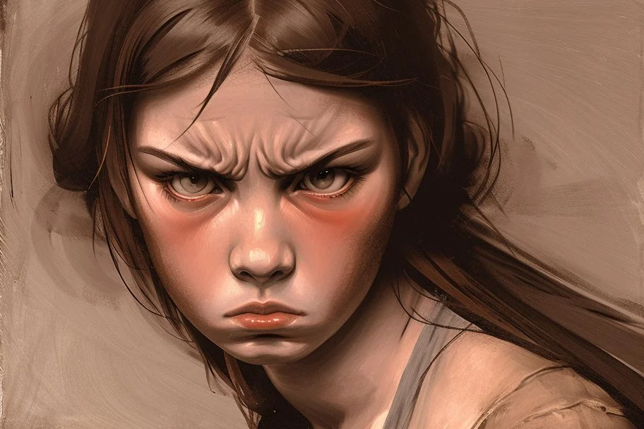 angry girl by andrea del sarto