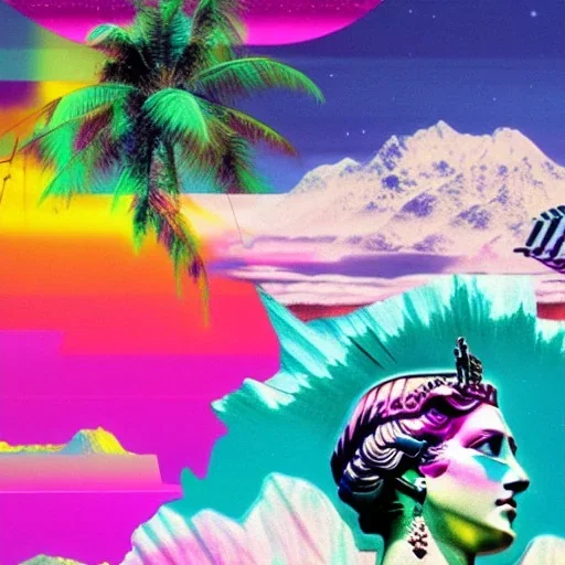 Vaporwave art Collage