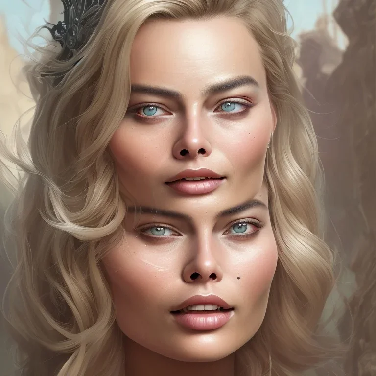 margot robbie face, long black hair, middle body, Unreal Engine 5, highly detailed, highest quality, digital painting, complex 3d render, unreal engine render, insane detail, intricate photograph quality, magnificent, majestic, highly intricate, Realistic photography, grand hall, wicked throne, holding scepter, crown of barbwire, dark color palette, metallic, highly detailed, highest quality, digital painting