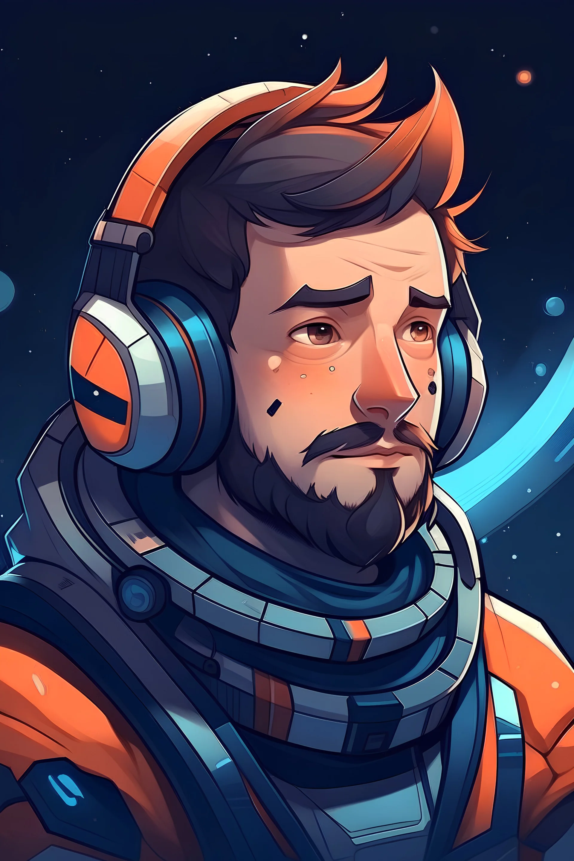 gaming profile pic, space