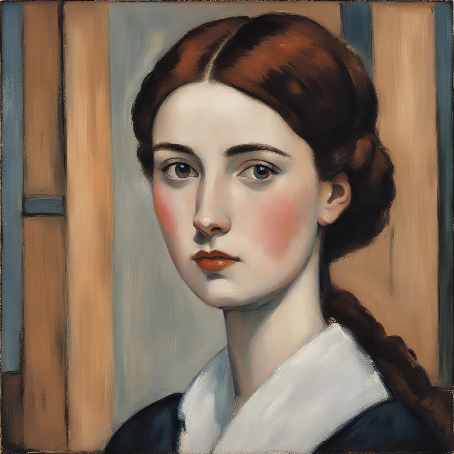 A portrait of a young woman in New York painted by Modigliani