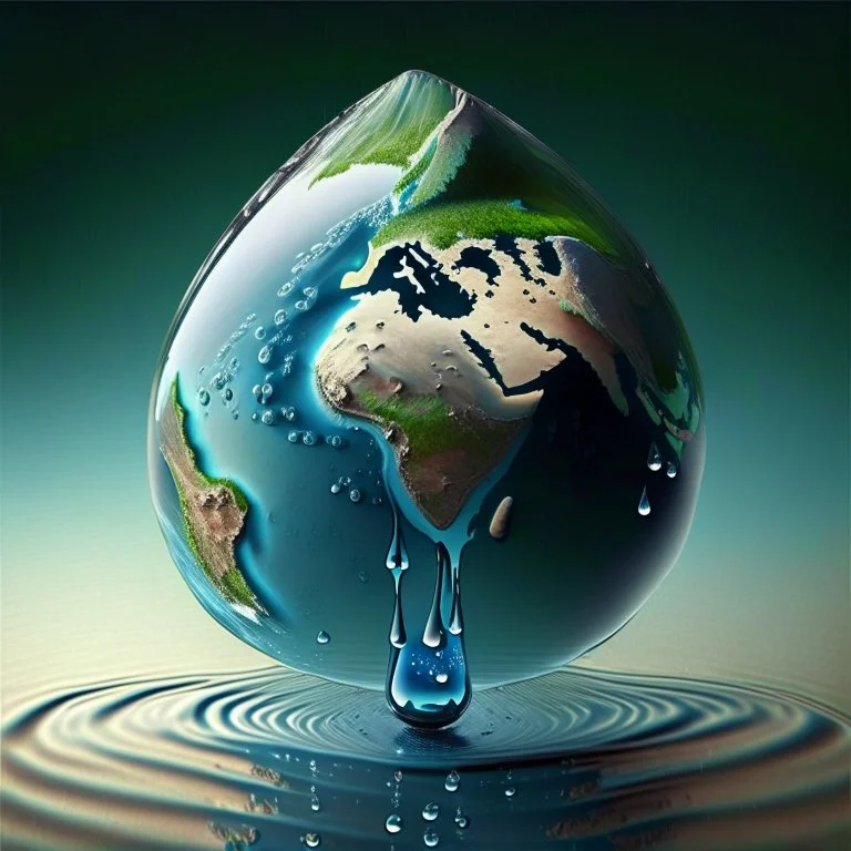 The Earth is shaped like a drop of water