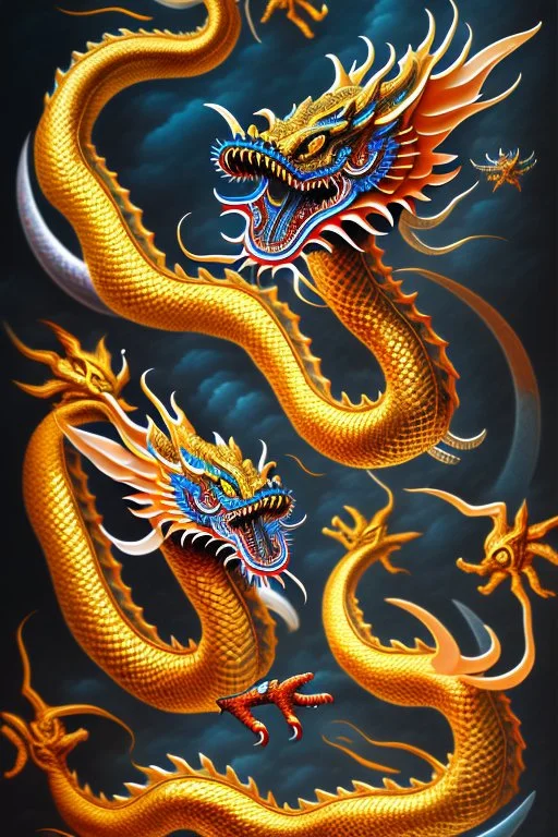 Chinese dragons at the end of the universe