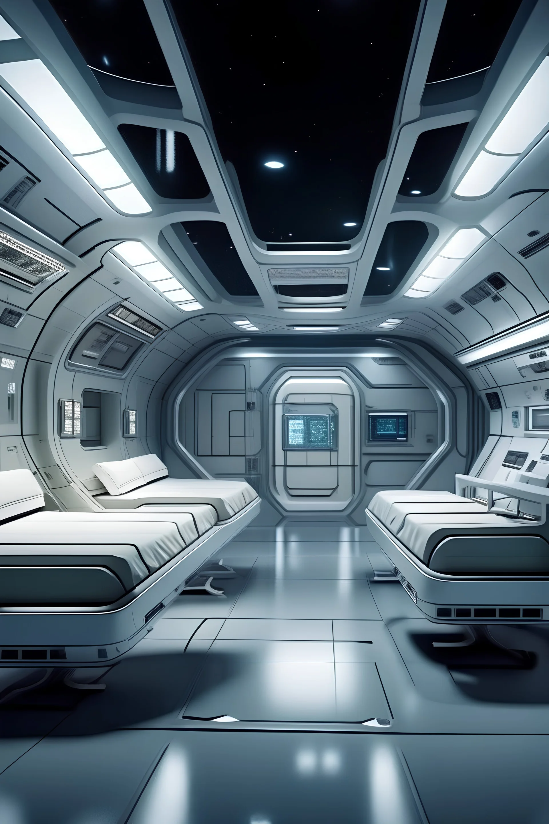 a hospital in space settlement