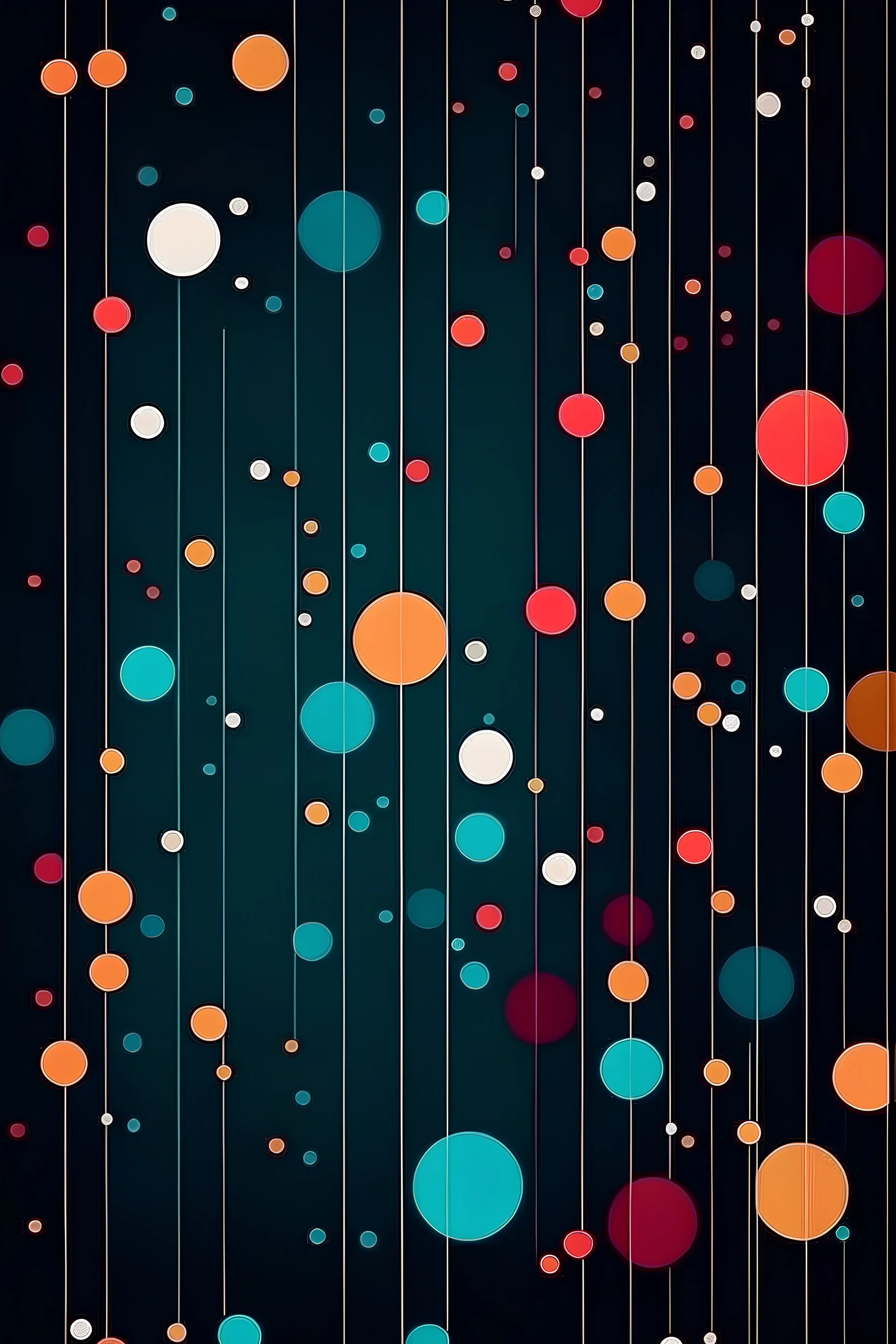 Simple abstract background, colorful with lines and dots