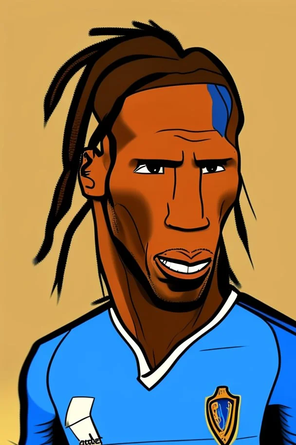 Didier Drogba Footballer cartoon 2d