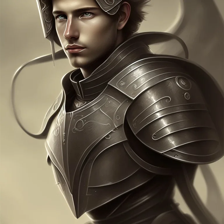 A face of maxence danet fauvel in armor