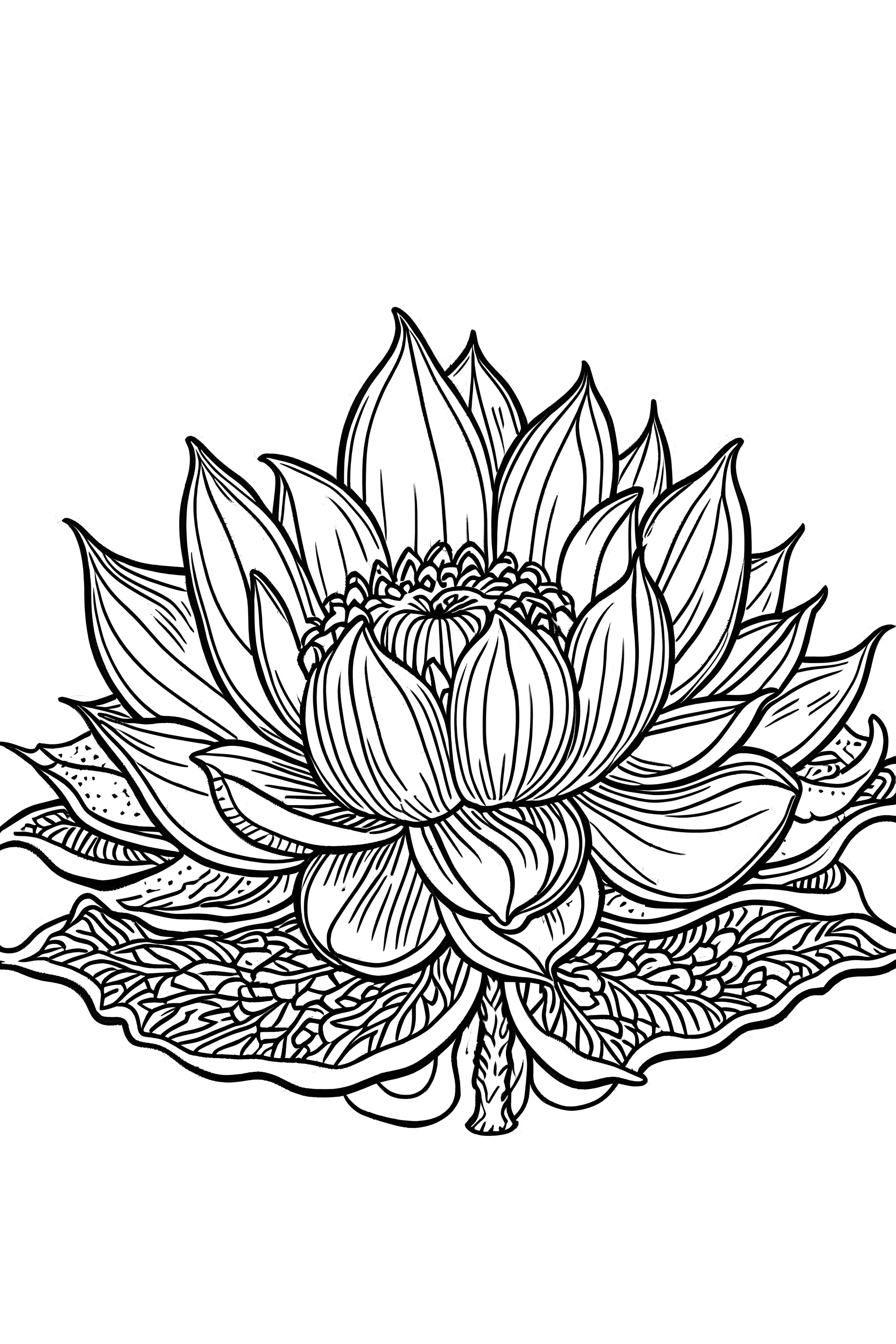 Classic Lotus coloring book for kids