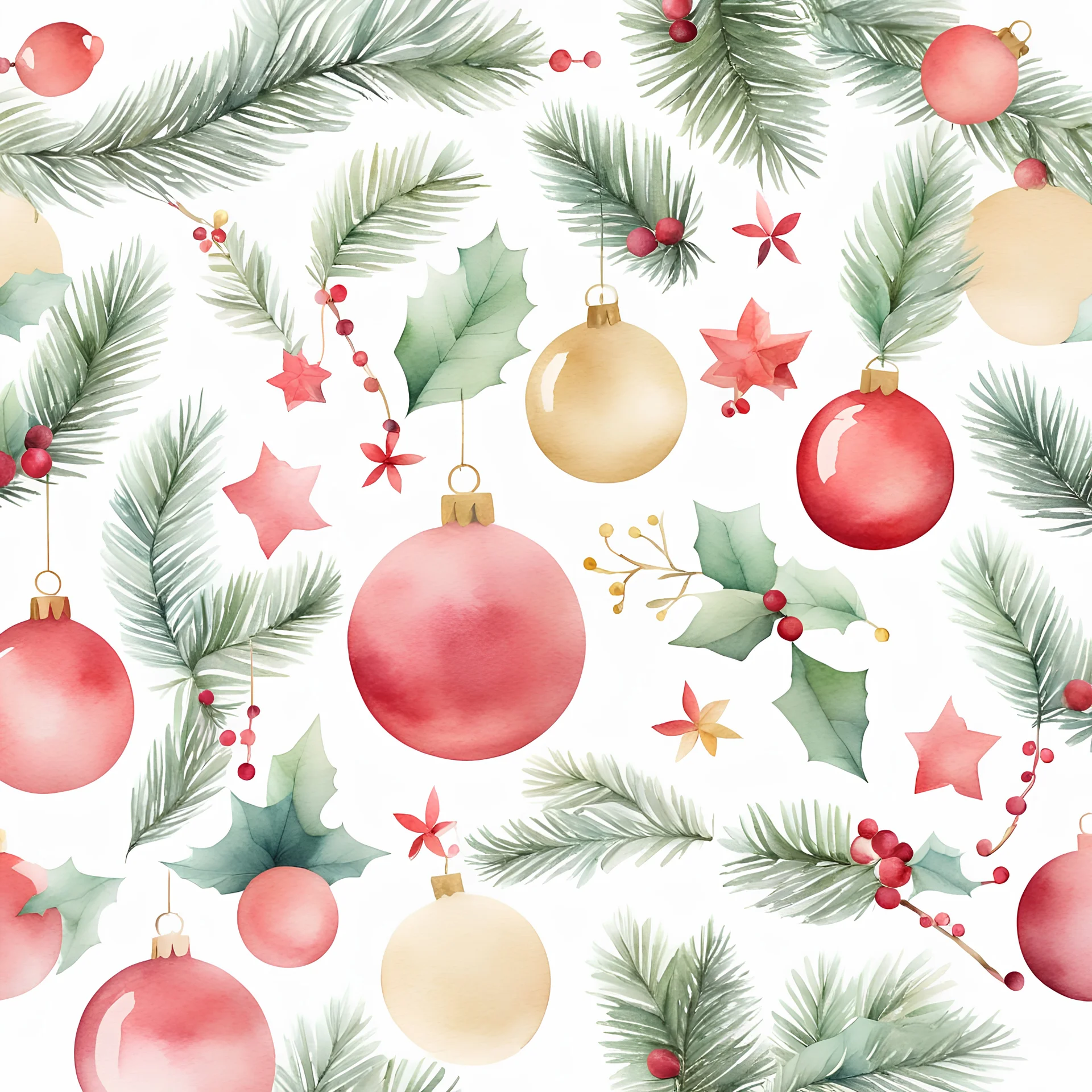 Watercolor Christmas minimal background