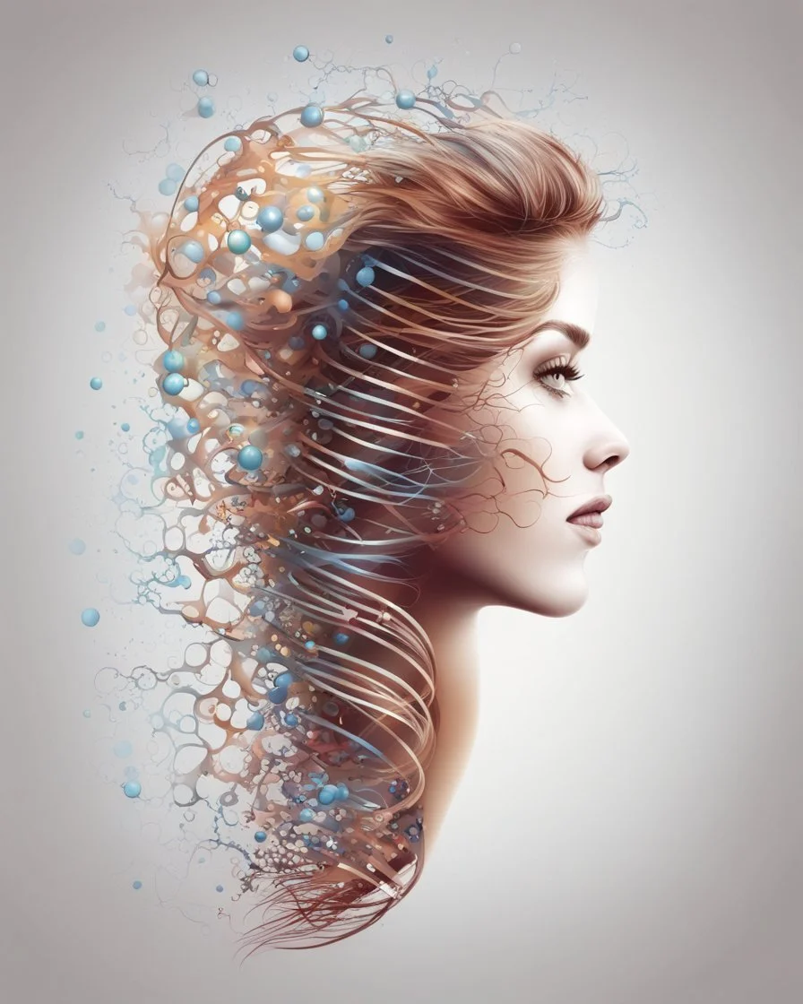 hair DNA vector illustration