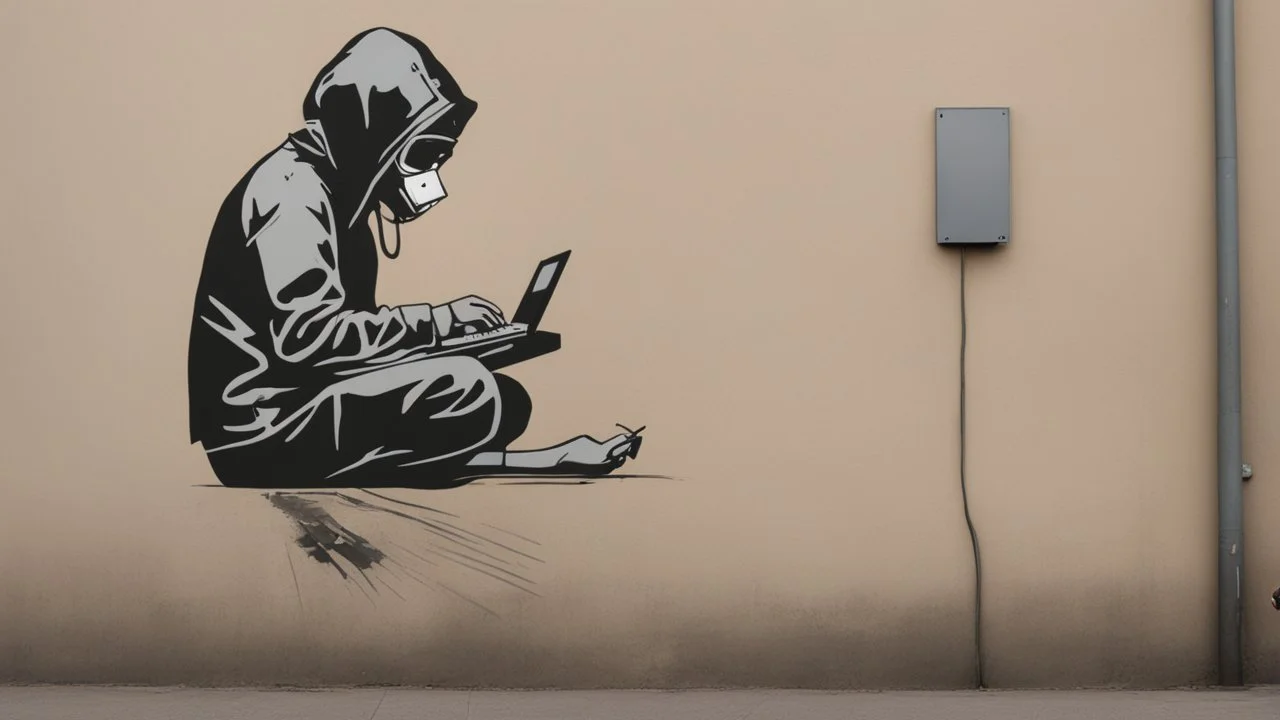 hacker by banksy