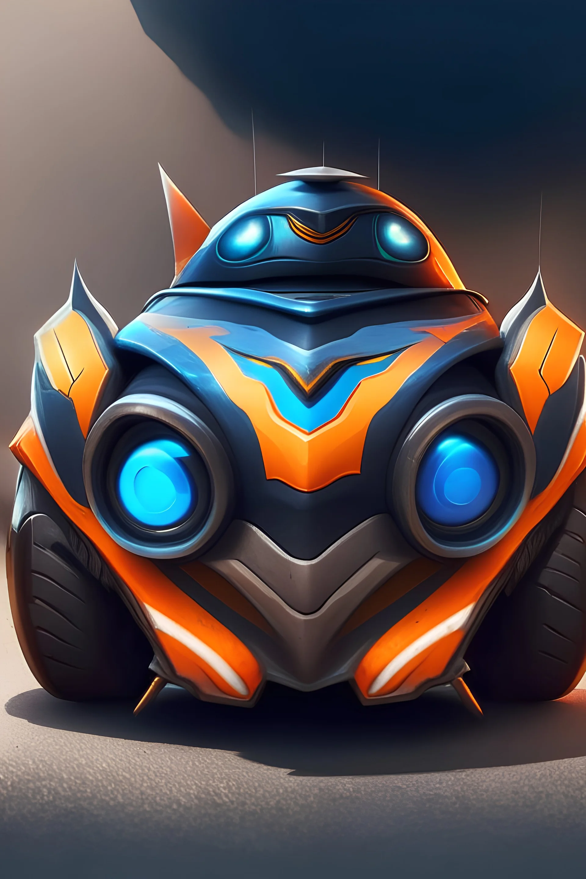 rocket league car with eyes