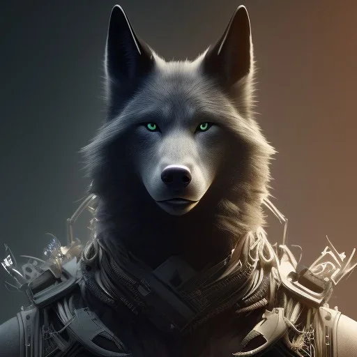 award winning portrait of a male anthropomorphic black wolf long vblack cory loftis, fenghua zhong, ryohei hase, and ruan jia. unreal engine 5, artistic lighting, highly detailed, photorealistic, fantasy