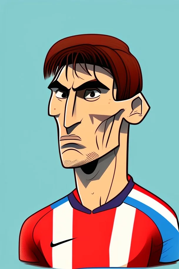 Yoshko Gvardiol Croatian football player ,cartoon 2d