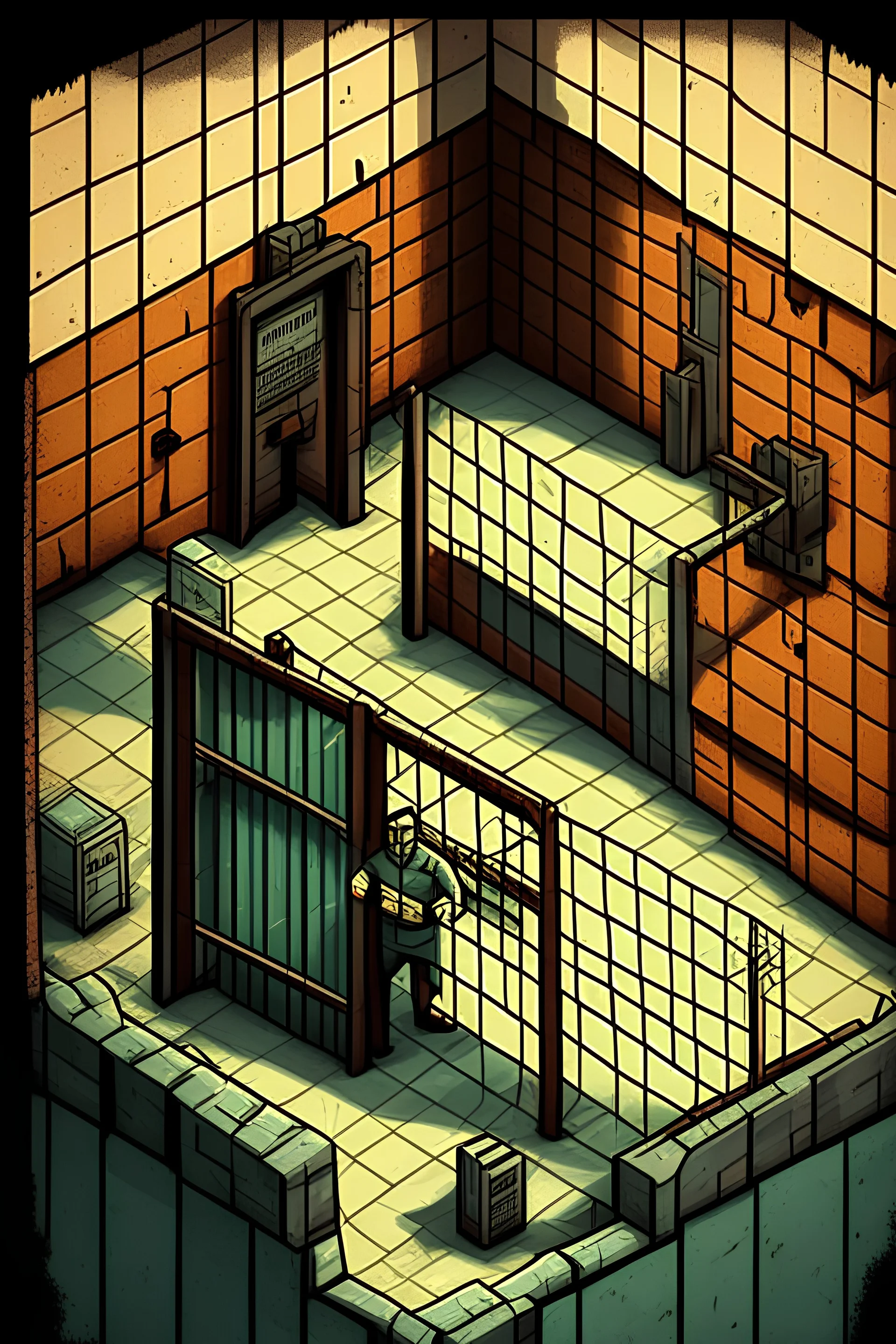 art representing the game prison architect