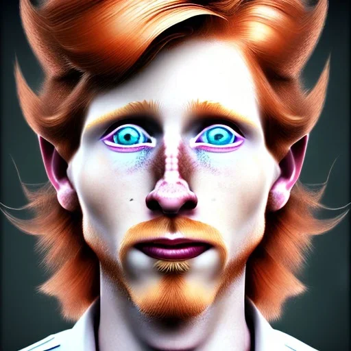 Portrait of young Courtney Gains as a ruggedly handsome, joyful, roguish pirate, charismatic, attractive male, masculine, precisely detailed clear eyes, perfect, unblemished, flawless skin, softly freckled face; meticulously detailed multi-hued ginger carrot-colored cherry fire red hair; fantasy, intricate, elegant, highly detailed, digital painting, concept art, matte, sharp focus, illustration, art by artgerm, greg rutkowski and alphonse mucha