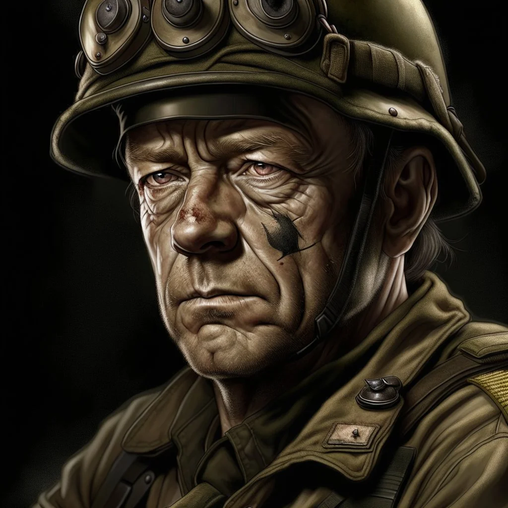 German ww2 tank commander realistic digital art