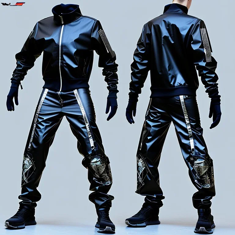 cyber punk techwear jacket katana