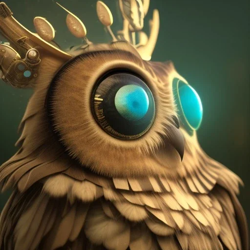 depth of field, Steampunk Owl, extreme detail, Photorealism, macro lens 70mm,bokeh, cinema4d, 8k, unreal engine 5, redshift render, midjourney4