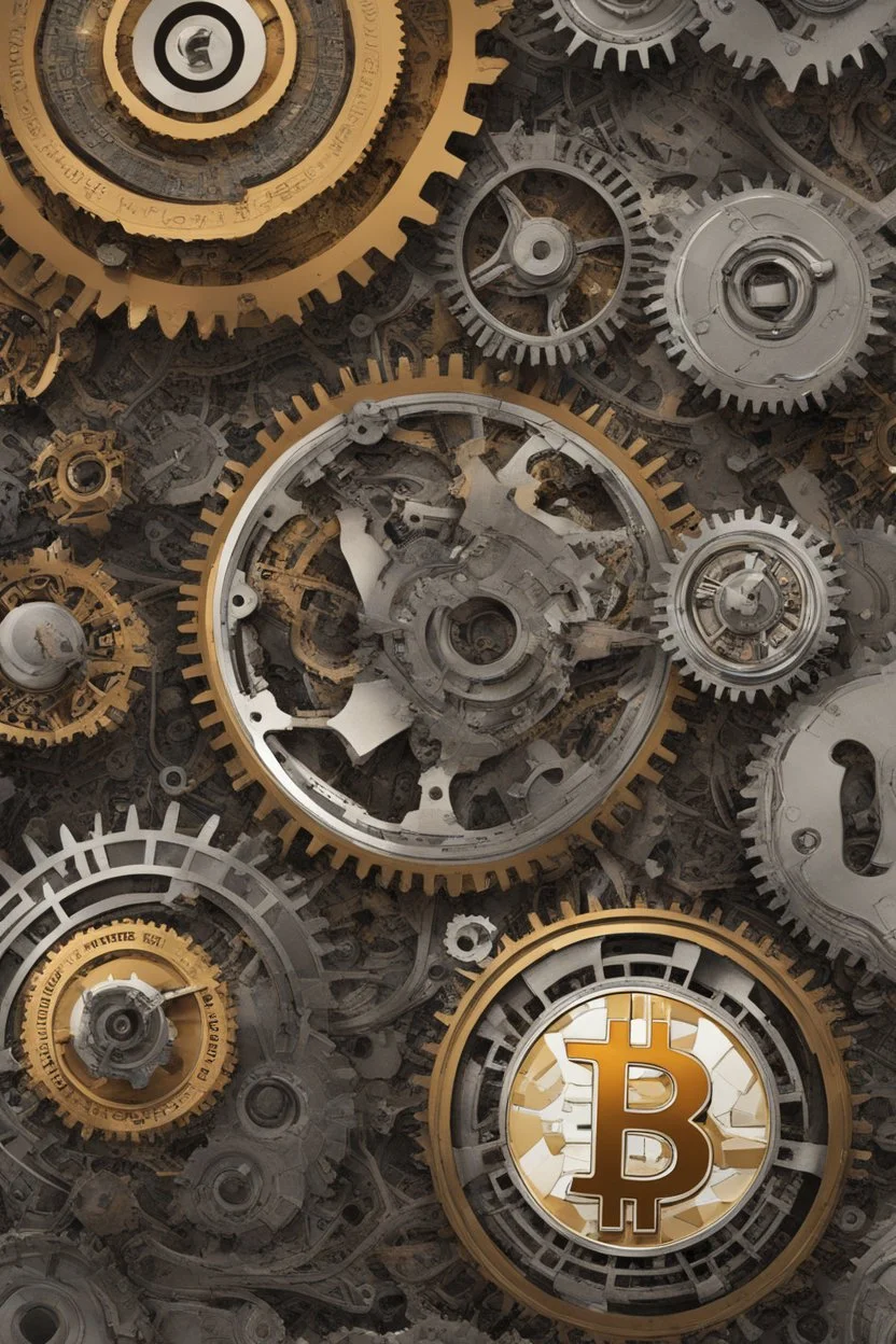 digital masterpiece depicting Bitcoin as the central piece in an intricate clockwork mechanism? The gears and cogs represent different cryptocurrencies, with Bitcoin at the heart, driving the entire system. The 8K resolution would capture the fine details of this unique portrayal, showcasing Bitcoin's integral role in the intricate machinery of the crypto world.