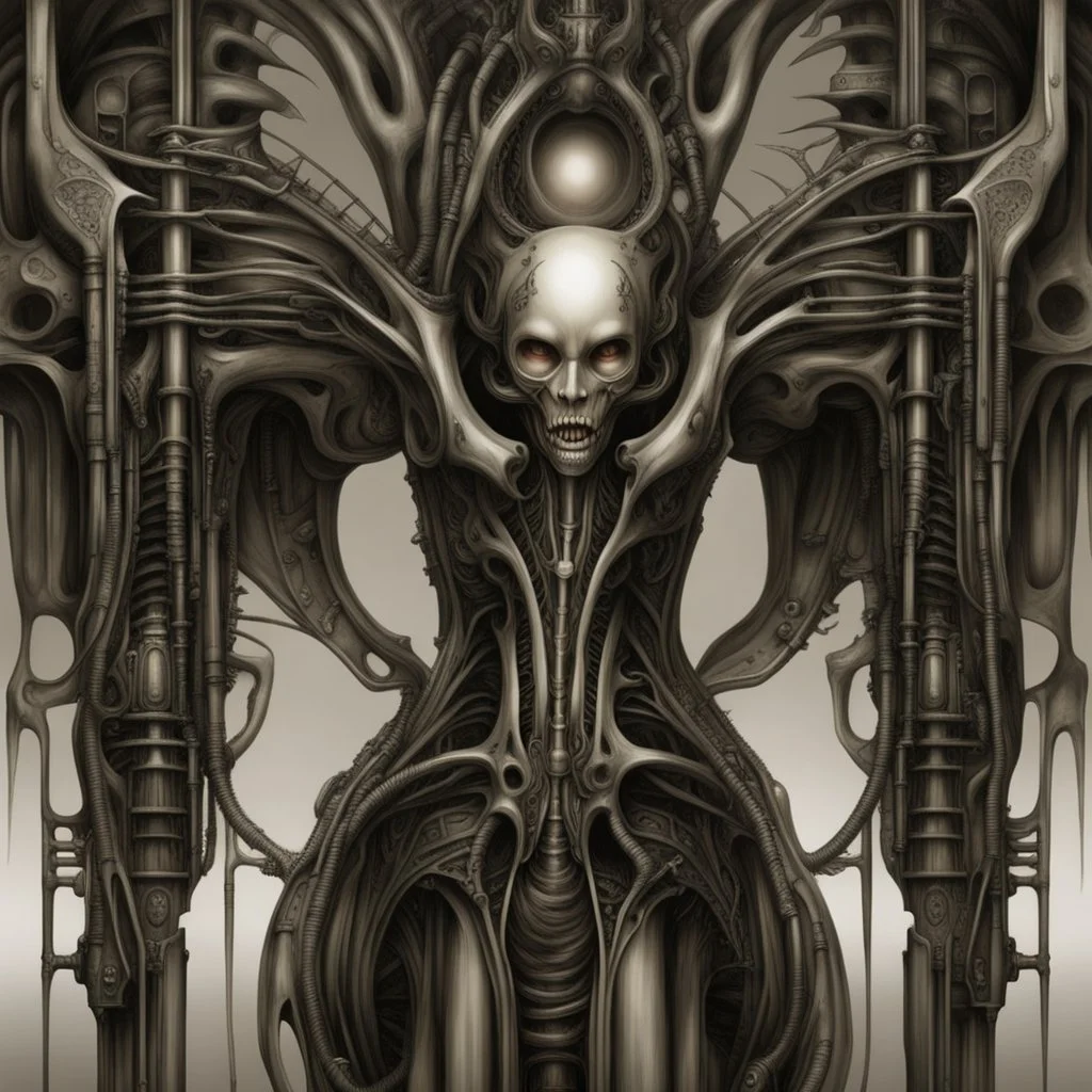 While H.R. Giger's biomechanical art is well-known for its dark and surreal aesthetic in the realm of science fiction and horror, it has also influenced other genres including anime. Anime creators have drawn inspiration from Giger's intricate biomechanical designs to create visually stunning and thought-provoking works that blend human and machine elements in unique ways. Some anime series and films that have been influenced by Giger's biomechanical style include: 1. "Neon Genesis Evangelion"