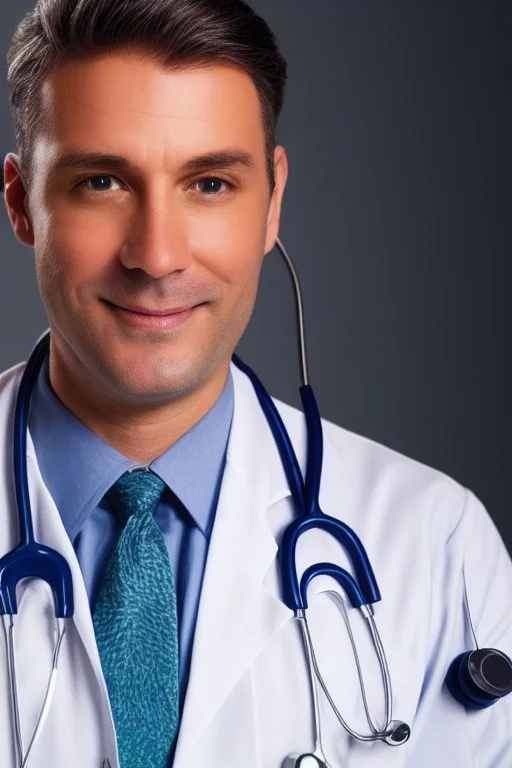 hyper realistic A centered image of male doctor