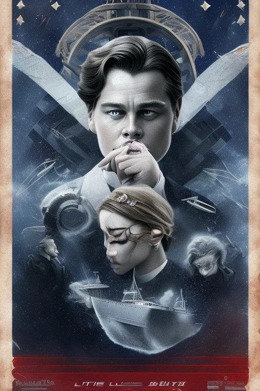 loenardo DiCaprio, Kate winslate, Titanic movie poster