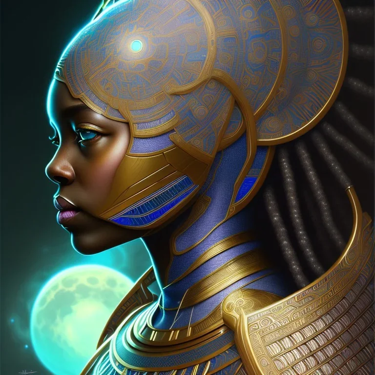 sango fantasy, fantasy magic, intricate, sharp focus, illustration, highly detailed, digital painting, concept art, matte, artgerm and paul lewin and kehinde wiley, masterpiece Asian black panther Egyptian silver space lady space moon galaxy