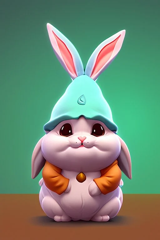 Cute animation bunny gnome