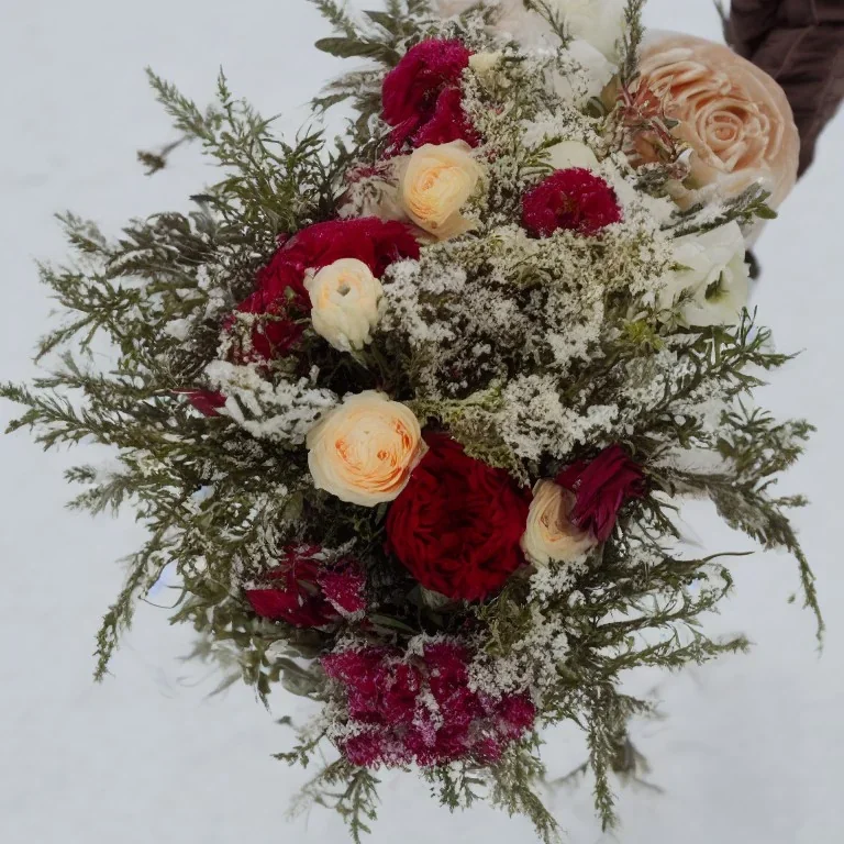 bell-shaped bouquet, winter