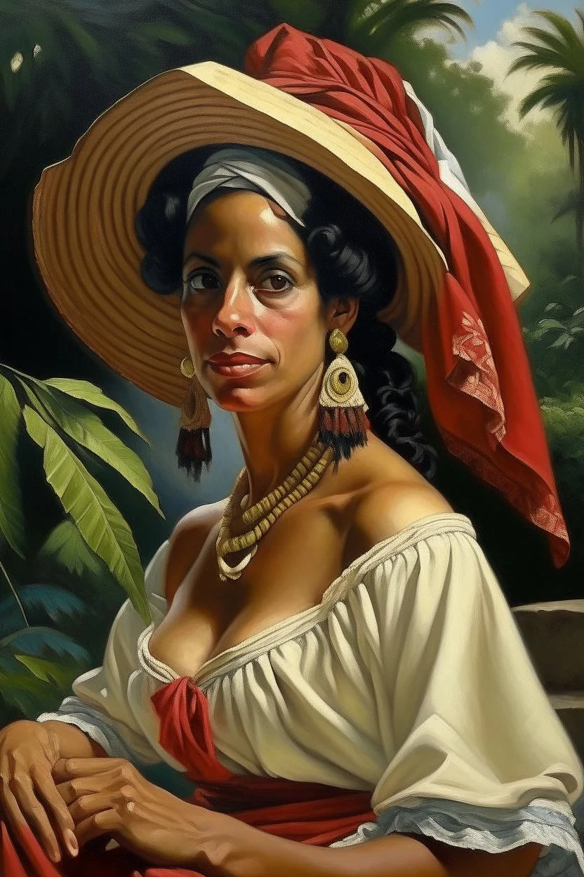 cuban woman neoclassism painting