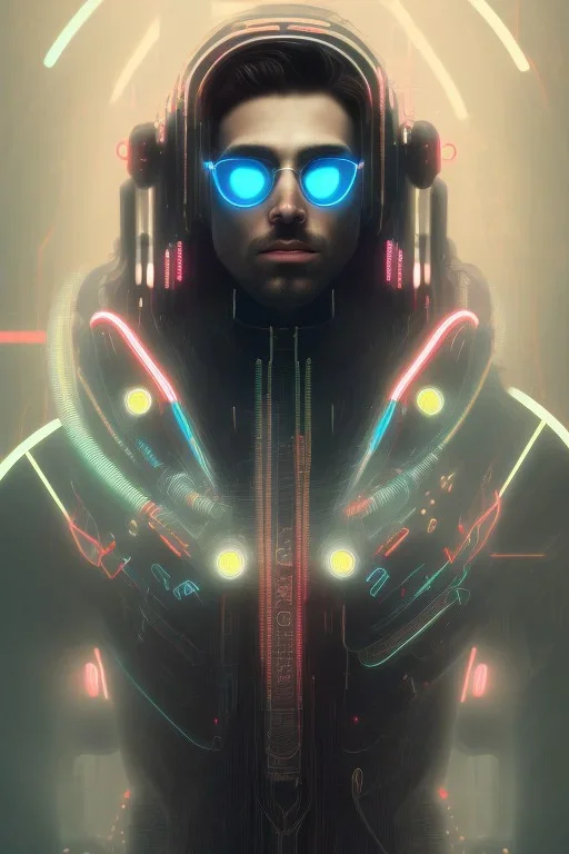 cyberpunk, head, men, portrai, tron