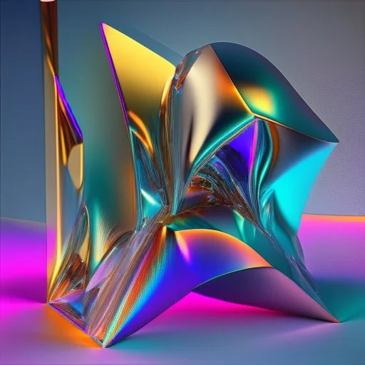 Holográfico Geométrico Forma3d Abstracto Moderno Vistoso Mínimo Futurista Metálico Brillante background Dinámica Figura Hacer