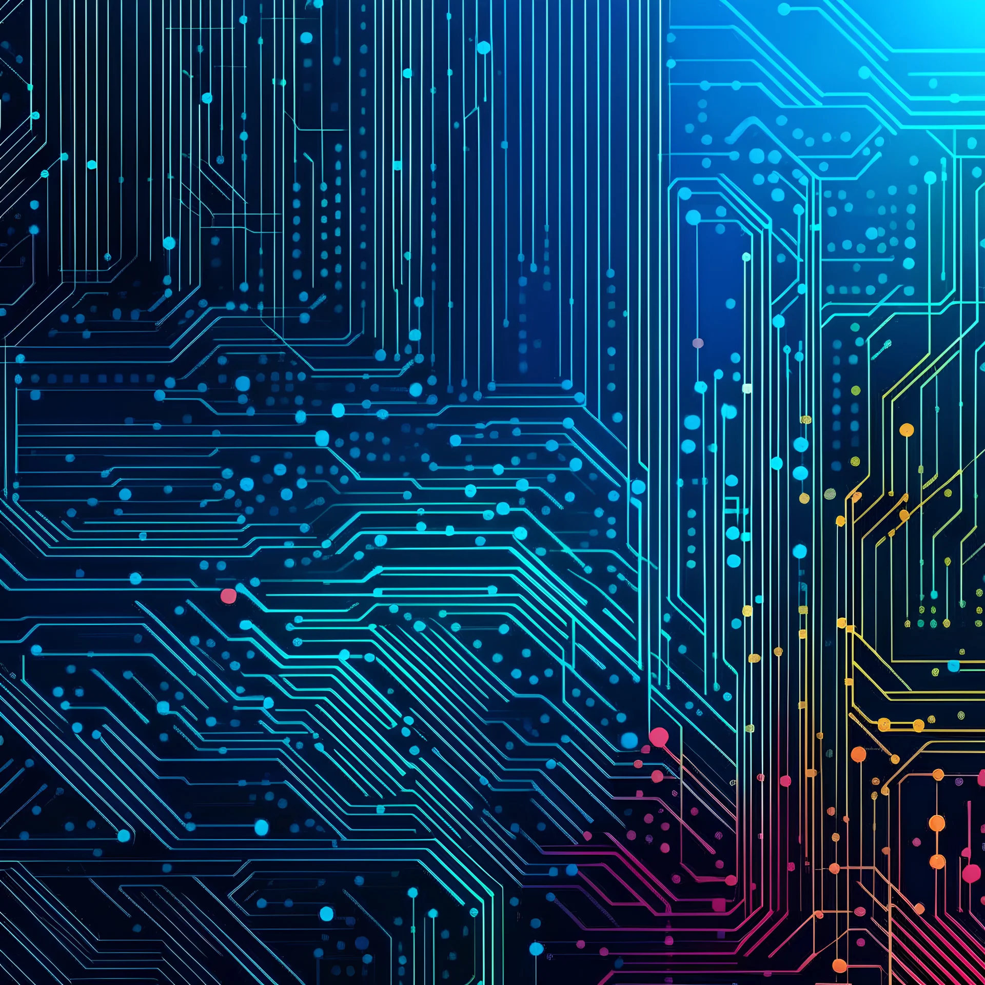 generates a background for a power point based on an AI theme using 2-3 colors