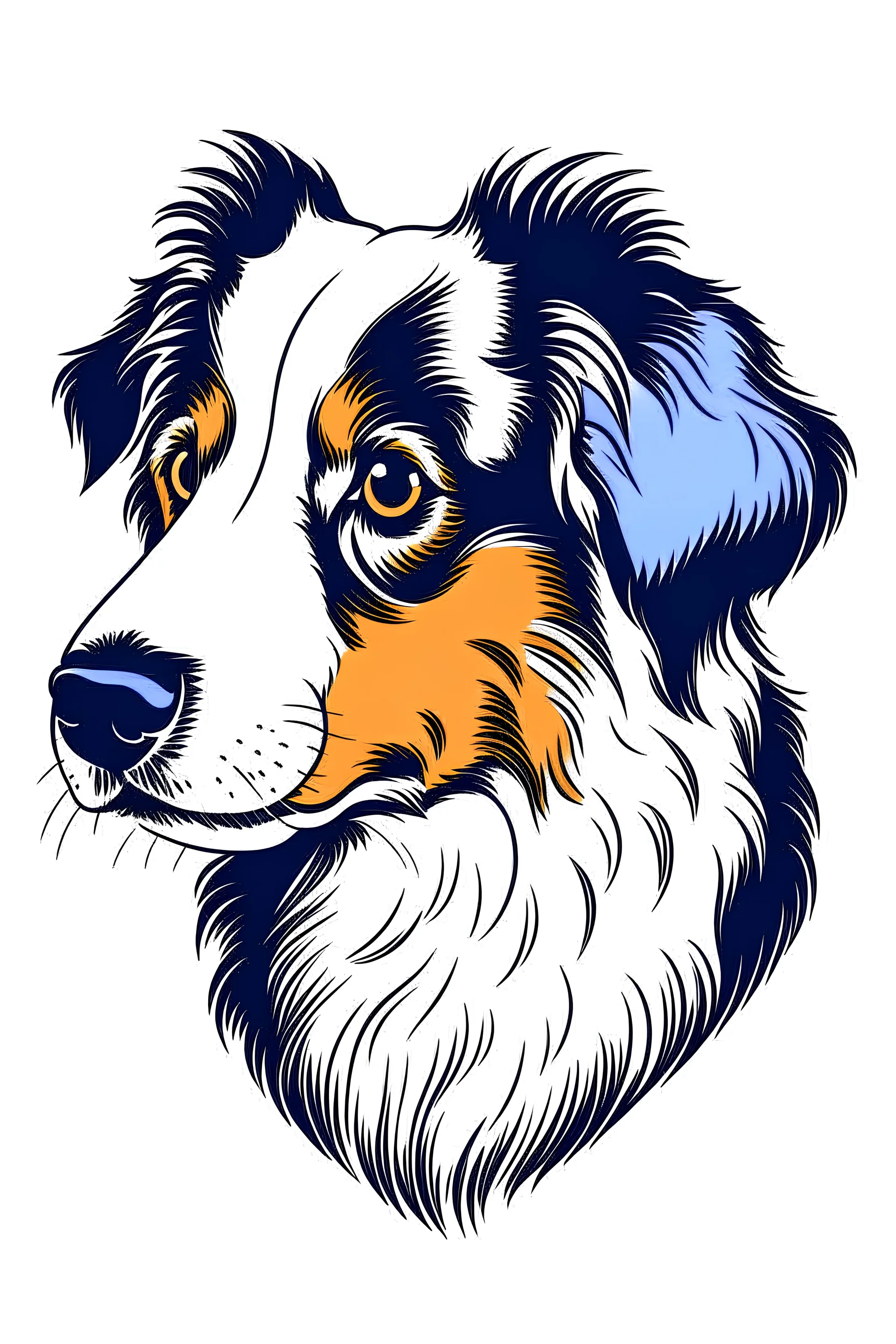 australian shepherd profile logo