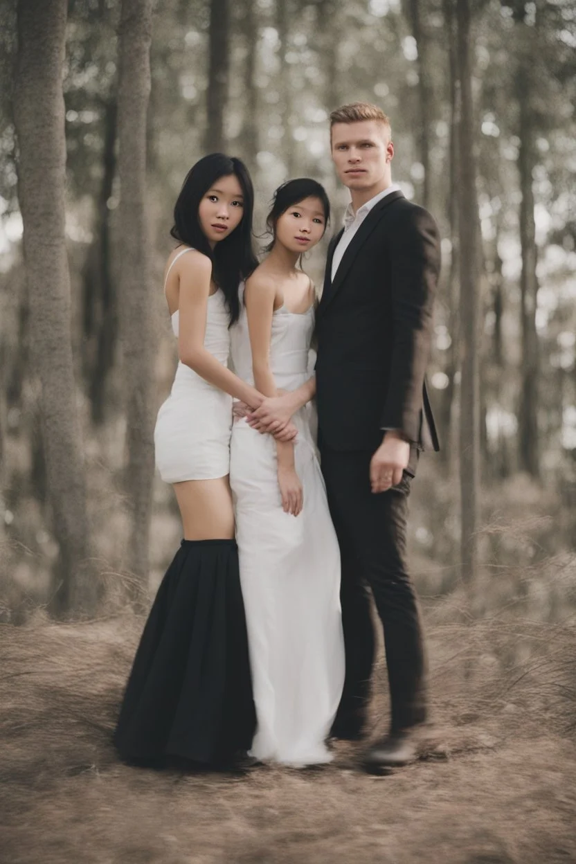 Filipina girl and White Belgian male couple photo.