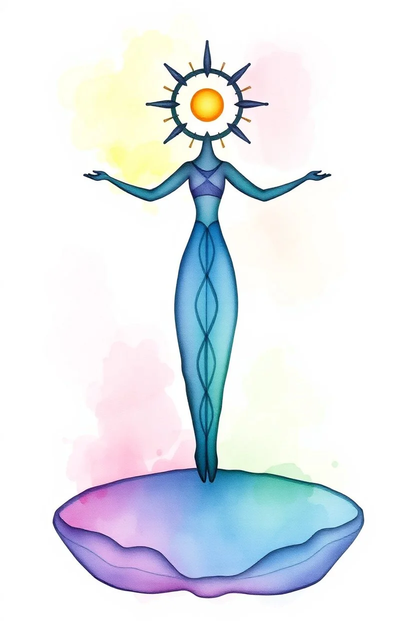 Balance,, Compassion represented as symbols pastel water colors