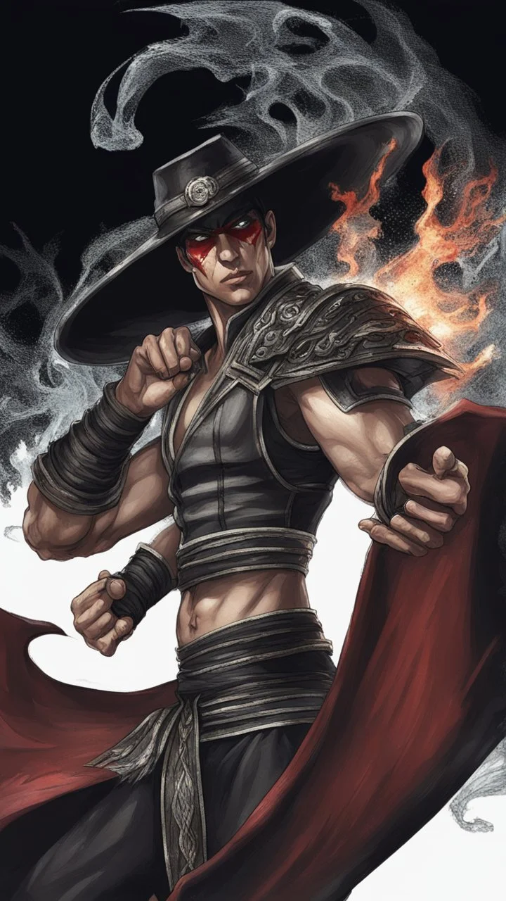 Kung Lao from mortal kombat God of fire and ice