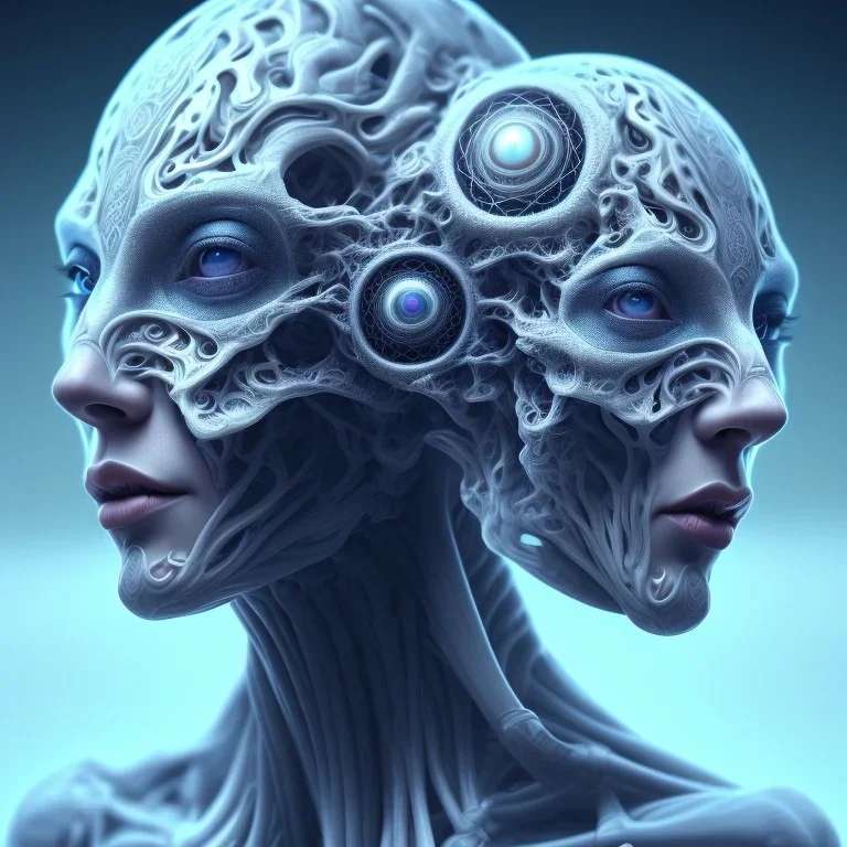 portrait full human body, meditation, third eye, universe, fourth dimension, fractal, realistic, 8k, high quality, extreme detail, symmetrical,