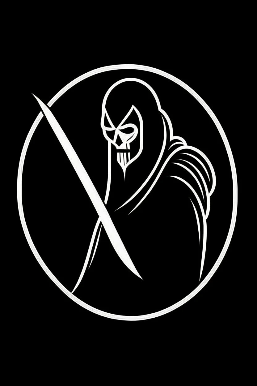 Extremely simple logo representing the shadow of the grim reaper