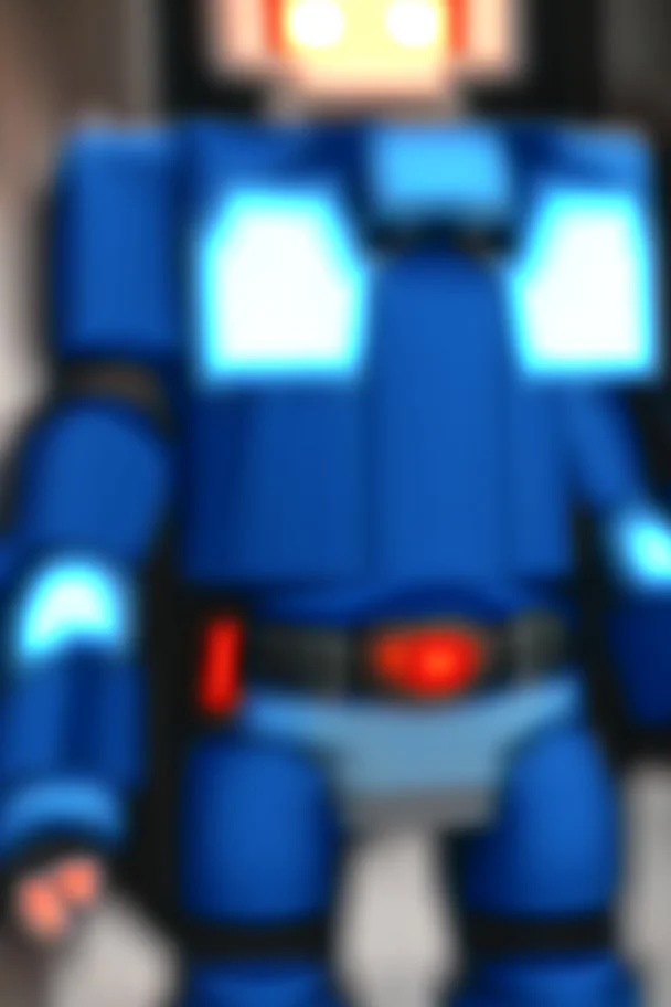 a 11 year old with dark circles around his eyes and he is in a superhero suit and the suit is blue and orange with a emerald emblem and his emerald eyes are glowing emerald and he is 166CM tall