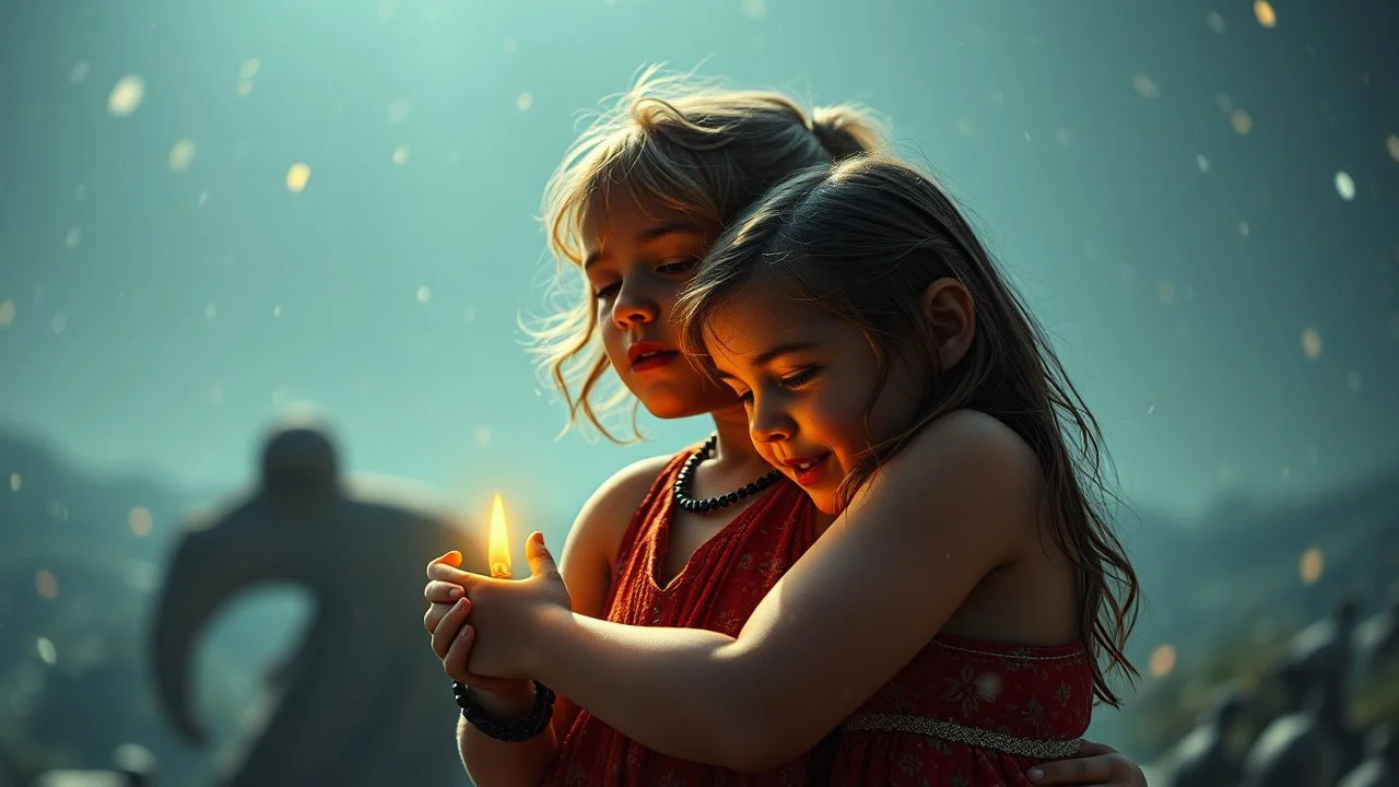 Beautiful "Brave New World", (Aldous Huxley), children, devotion, exquisite composition, beauty, magic, fantasy, close foreground detail, beautiful intricate insanely detailed octane render, 16k artistic photography, photorealistic concept art, soft natural volumetric cinematic perfect light, chiaroscuro, award-winning photograph, masterpiece