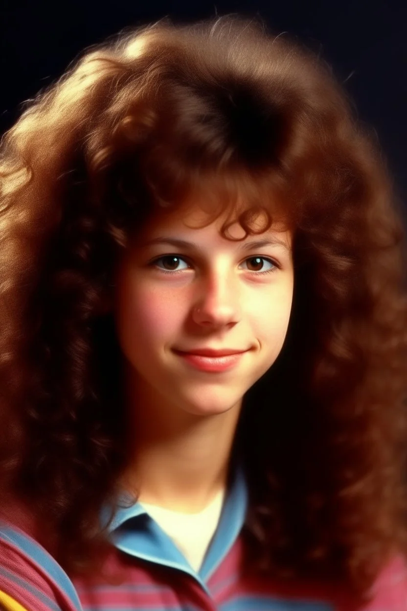 1980S GIRL WITH VERY FRIZZY PERMED HAIR