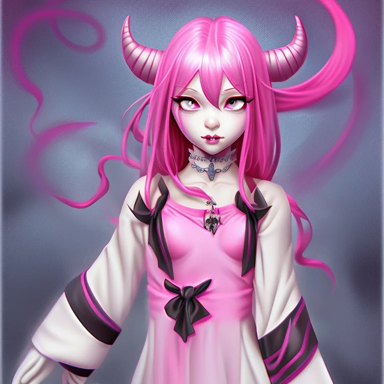 Girl demon pink